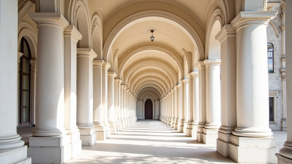 Klasikinės kolonados ir architektūriniai elementai Vilniaus universitete