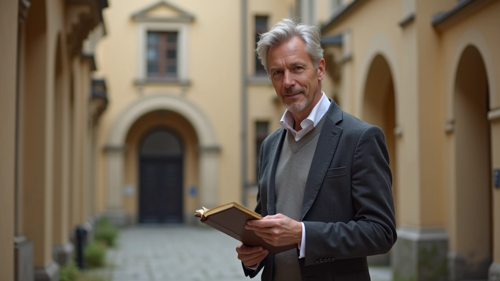 Darius Žaltys universiteto kiemą tiriant, dienos šviesa, dokumentacijos medžiagos